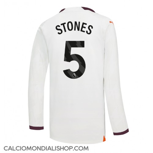 Maglie da calcio Manchester City John Stones #5 Seconda Maglia 2023-24 Manica Lunga